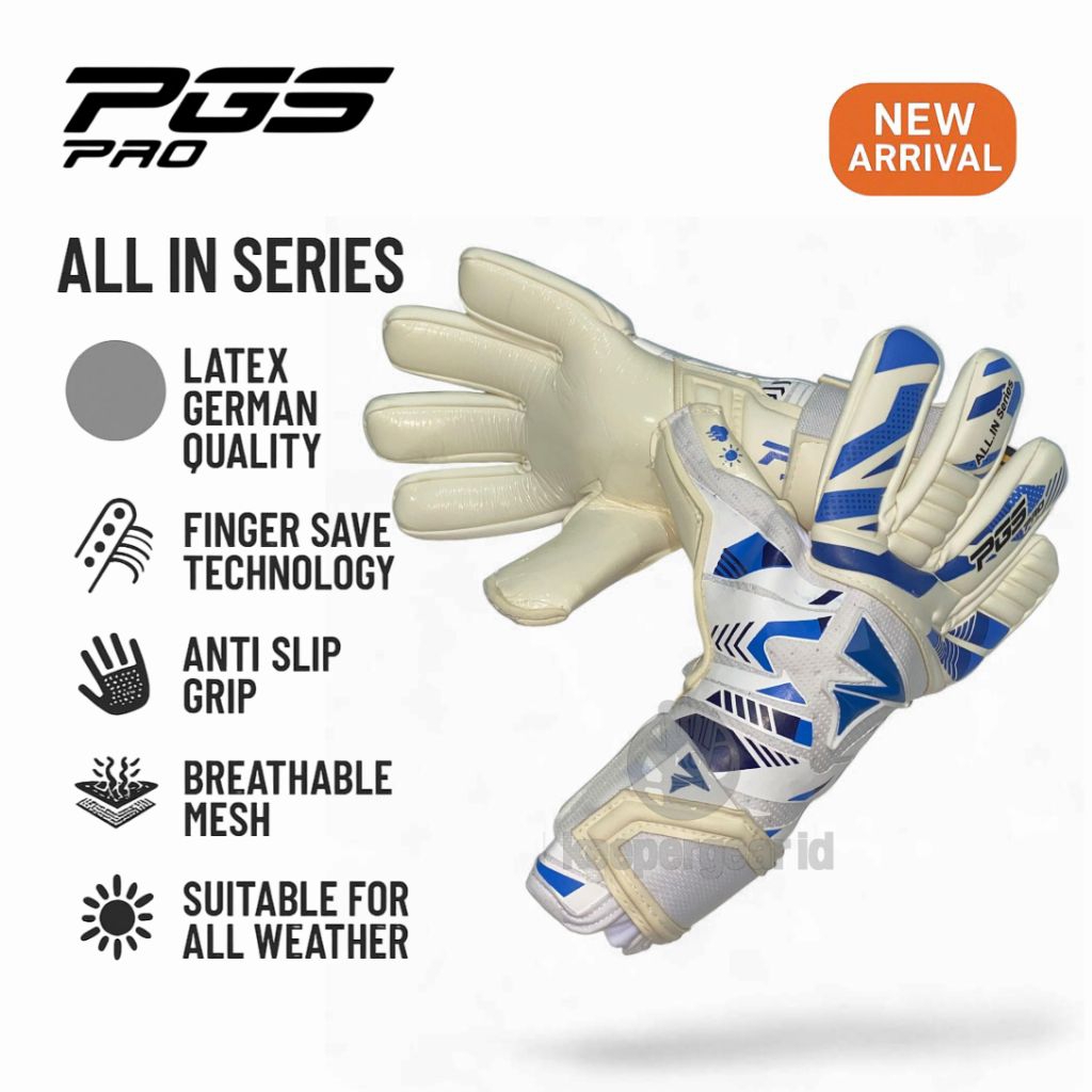 PGS PRO ALL IN Series Putih Sarung Tangan Kiper Original