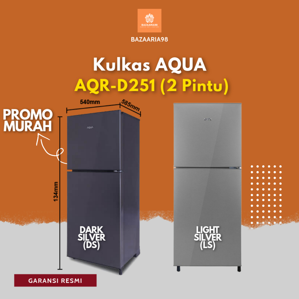 Kulkas 2 pintu AQUA AQR-D251 PROMO