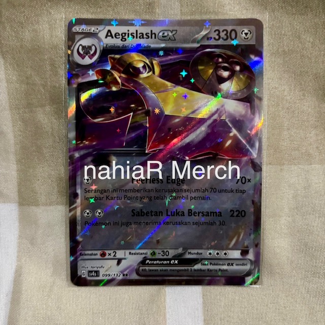 Pokemon TCG Indonesia Aegislash ex sv4s 099/132 RR Pertemuan Paradoks