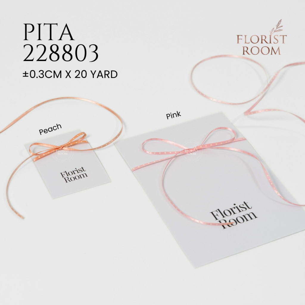 

Pita 228803 ±0.3cm x 15yard - Ribbon - Polkadot - Dekor - Hampers - Ulang tahun