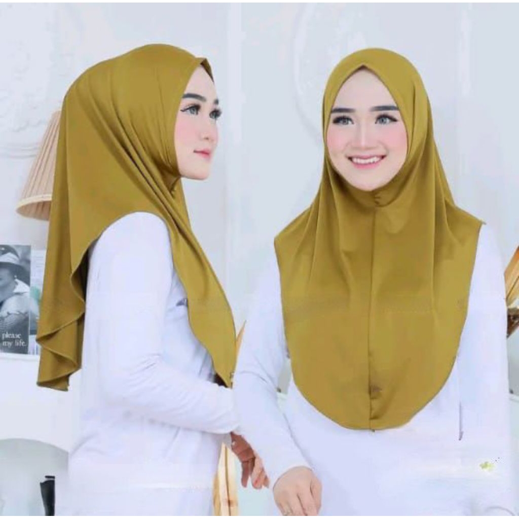 Hijab Sport Jersey premium non Pet size L