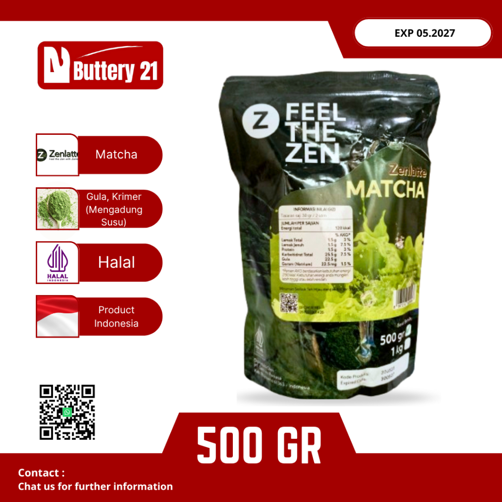 

ZENLATTE MATCHA KRIMER PURE 500 GR/MINUMAN BUBUK TEH HIJAU DENGAN KRIMER/MATCHA POWDER