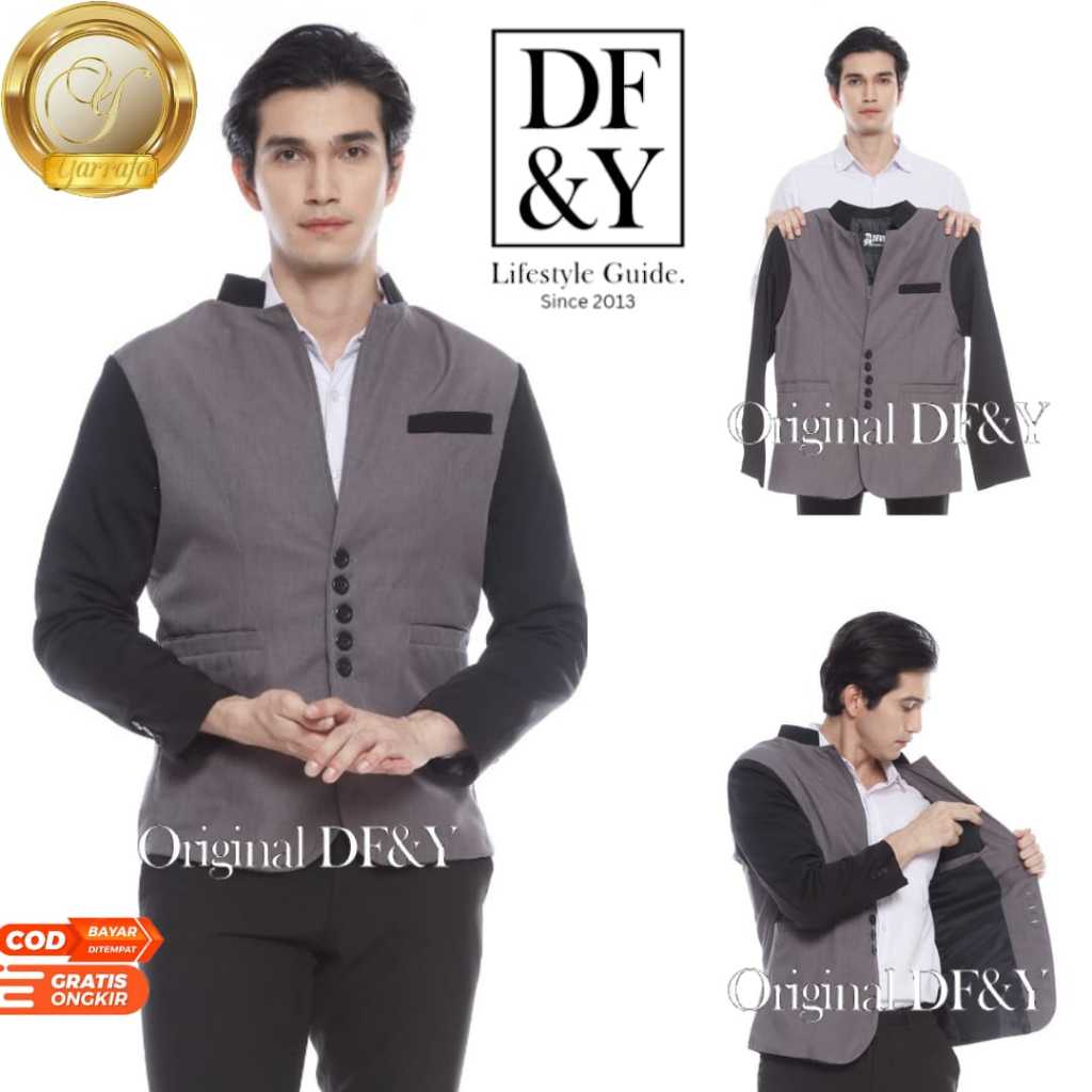 PRYZA Jas Blazer Pria Casual Rain Alpha DF&Y / Jas Blazer Kerja Kantor Formal / Jas Style Korea Slim
