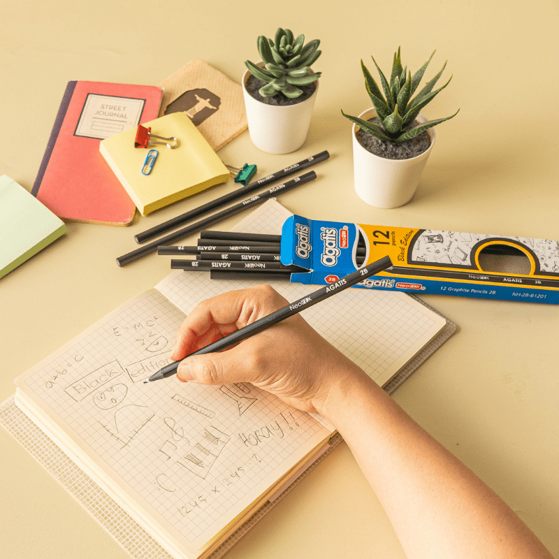 

Asaba Stationery- Agatis Pensil Tulis Daily Neopex Black Edition 2B - 1Box Isi 12Pcs / Pensil Agatis Neopex