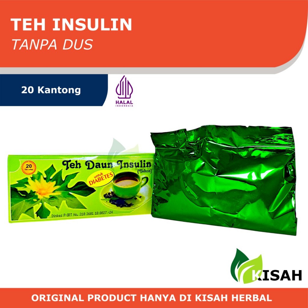 

[TANPA DUS] Teh Celup Daun Yakon Insulin 20 Kantong - Obat Kencing Manis Diabetes Penurun Gula Darah Alami / Yakon