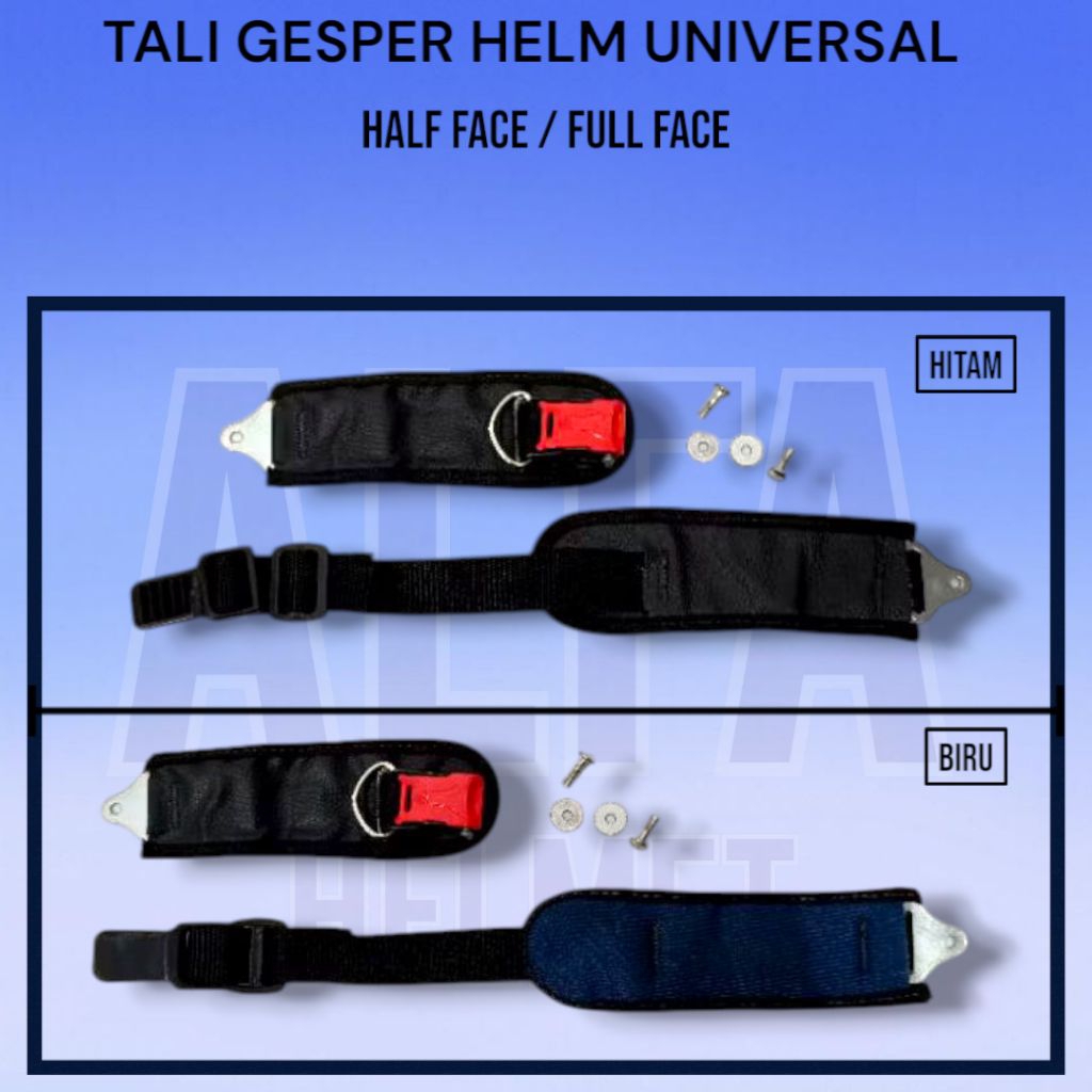 Tali Helm Kancing Buaya / Tali Helm Universal Kancing Buaya / Gesper Helm Universal Murah