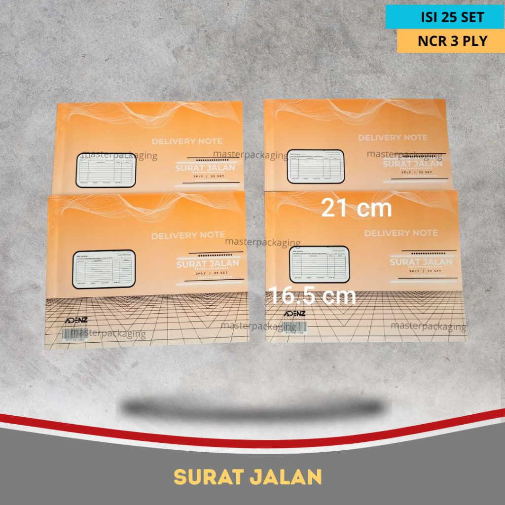 

SURAT JALAN 3 PLY RANGKAP NCR TERMURAH 1 BUKU ISI 25 SET