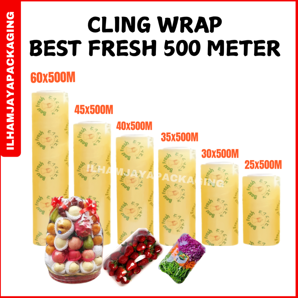 BEST FRESH Plastik Wrap 500 meter/WRAPPING FILM | CLING WRAP | Wrapping makanan/Wrapping Best Fresh