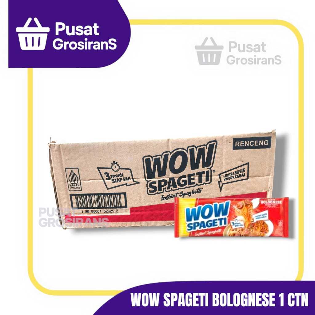 

Wow Spaghetti Bolognese / Carbonara / Aglio Olio 1 karton isi 40pcs
