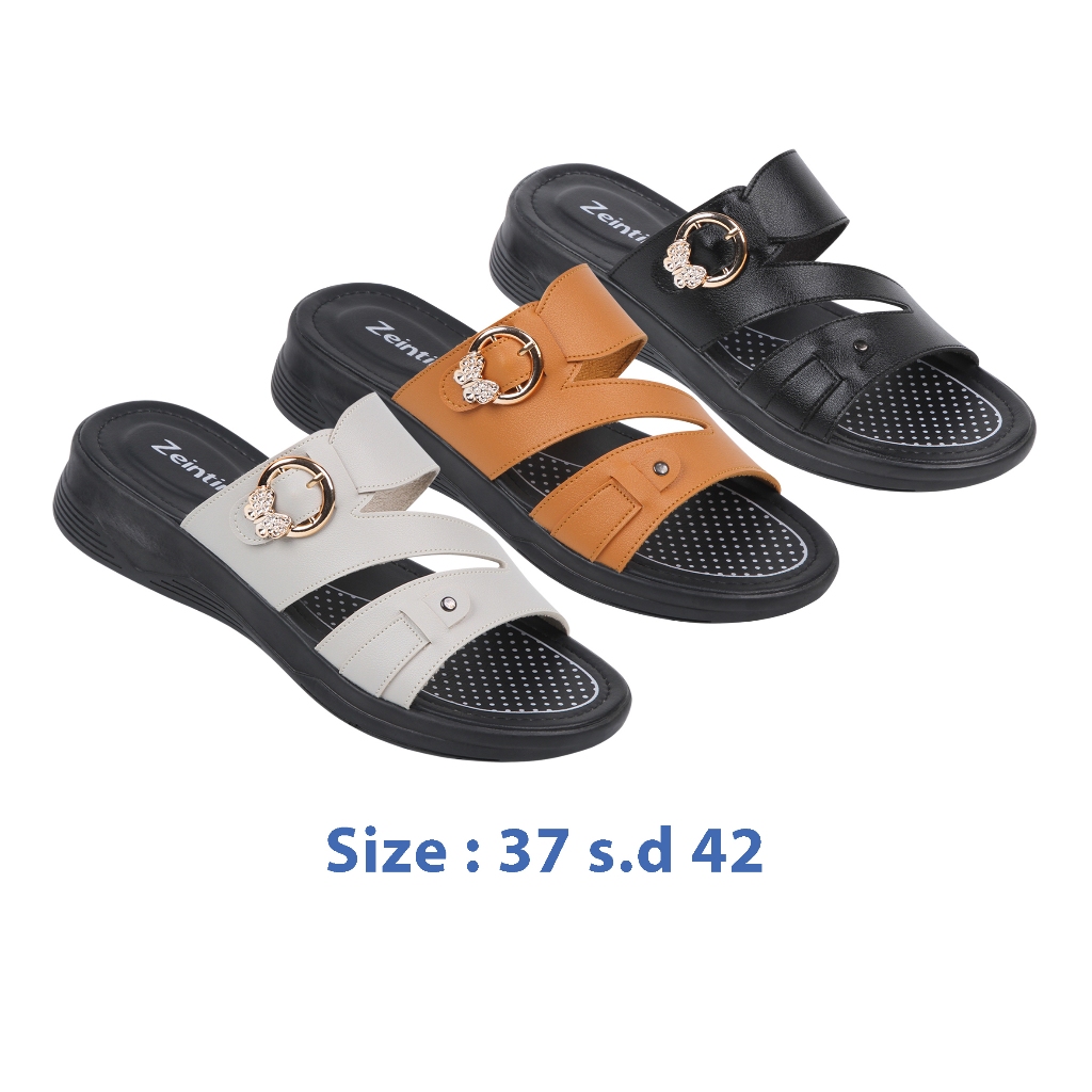 Zeintin - Sandal Wanita kulit Sintetis Sandal Selop Murah Sandal Wedges Original Zeintin HP
