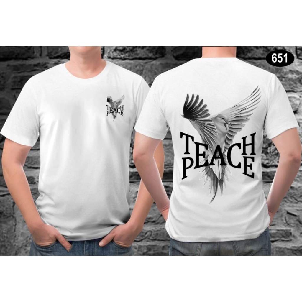 Kaos Distro Motif sayap burung