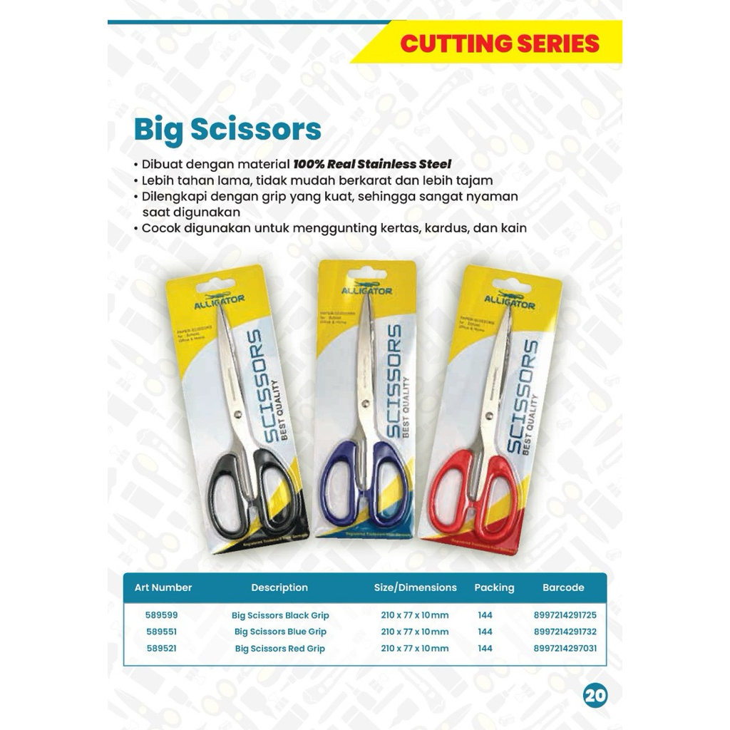 

Gunting Alligator Big Scissors 21 CM Besar Panjang