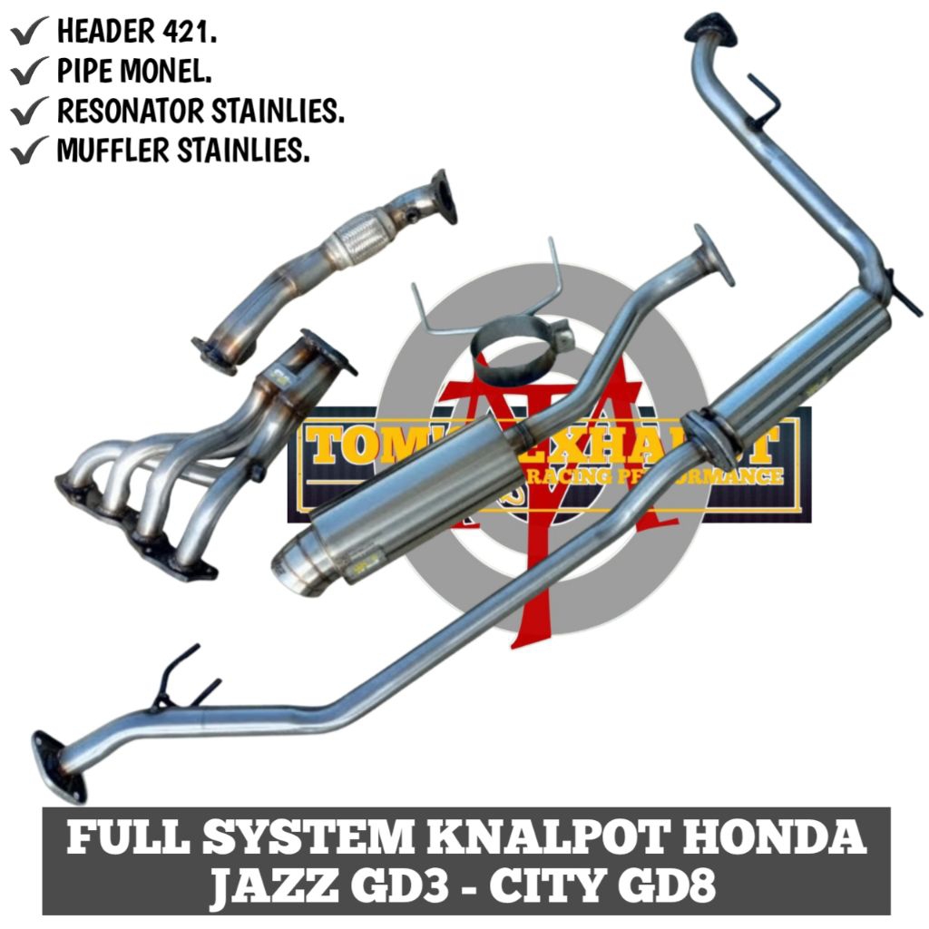 FULL SYSTEM KNALPOT HEADER 421 HONDA JAZZ GD3