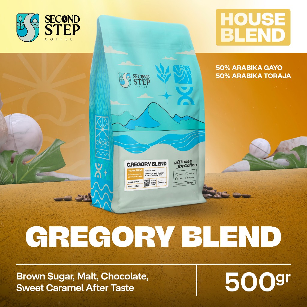 

Kopi Gregory Espresso House Blend Arabika Coffee Bean Arabica 500 Gram