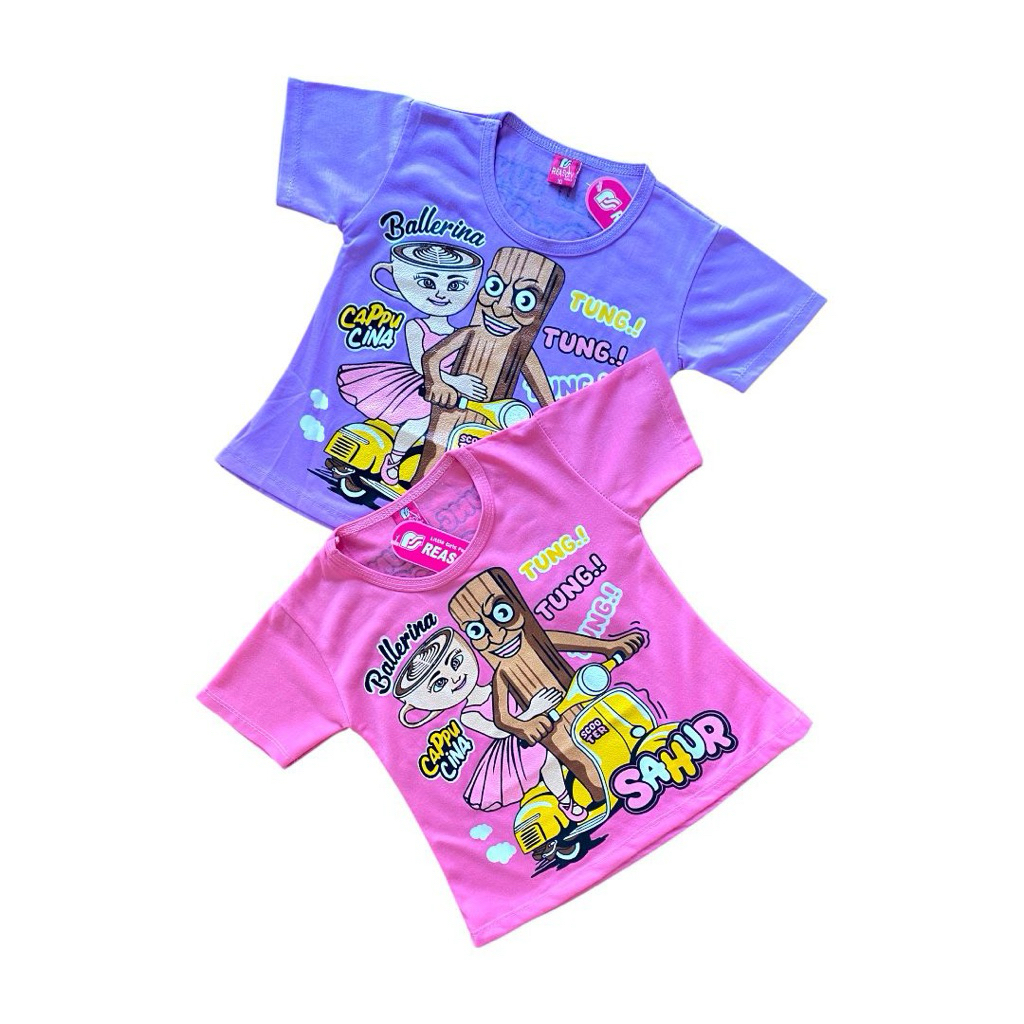 SETELAN TUNG TUNG SAHUR BAJU ANAK CEWEK USIA 8 BULAN-8 TAHUN