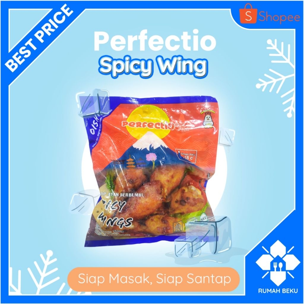 

Spicy Wings Siap Goreng - Lembut & Gurih - 500gr | Rumah Beku