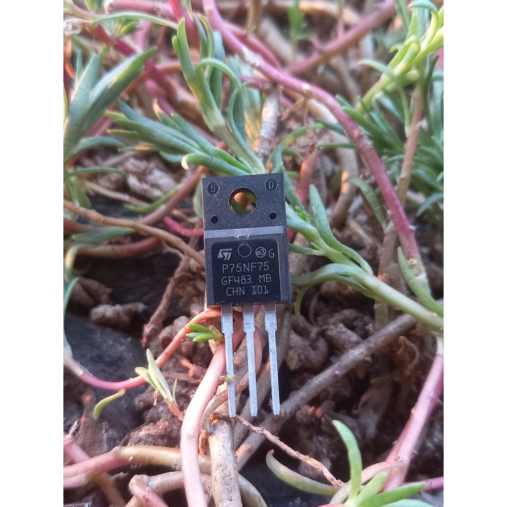 mosfet 75n75 P75NF75 body plastik orginal