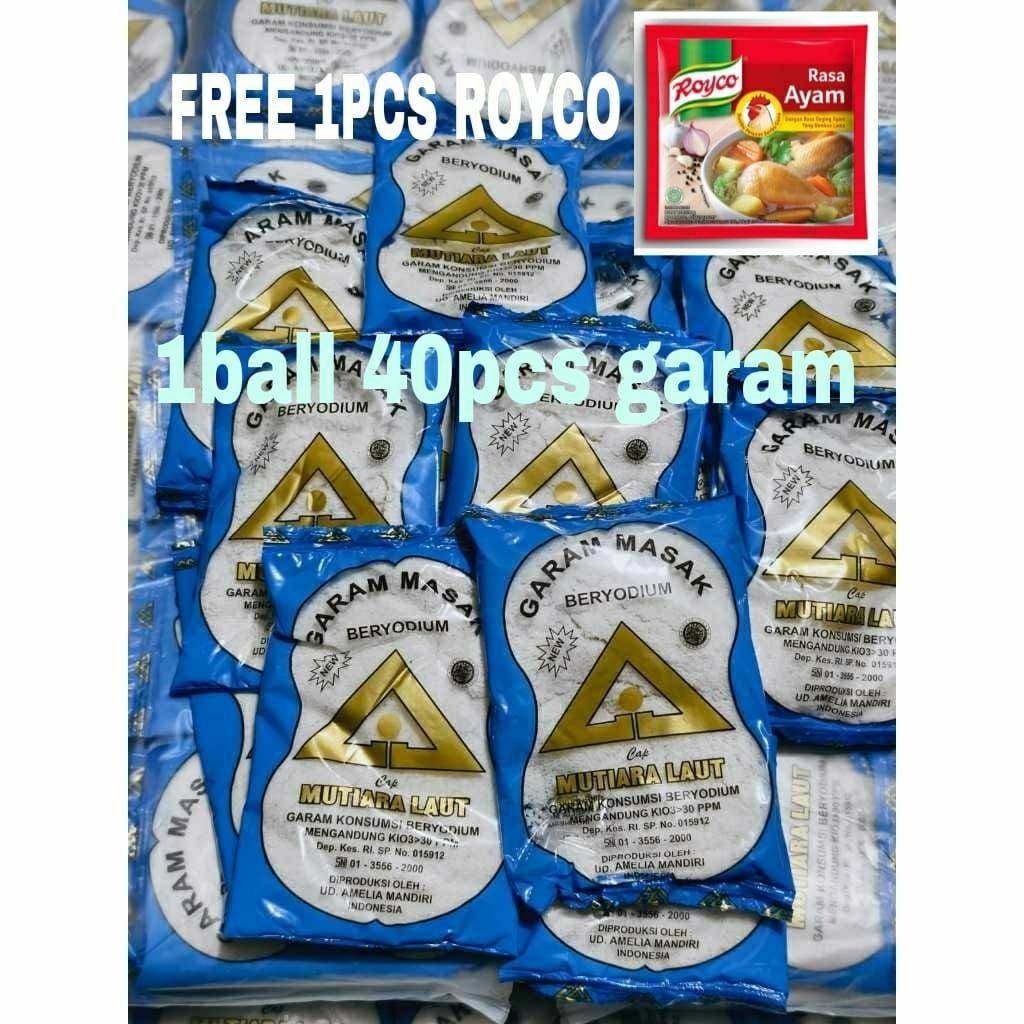 

1Ball 40Pcs Garam Masak Dapur Beryoudium Free 1Pcs Royco Ayam