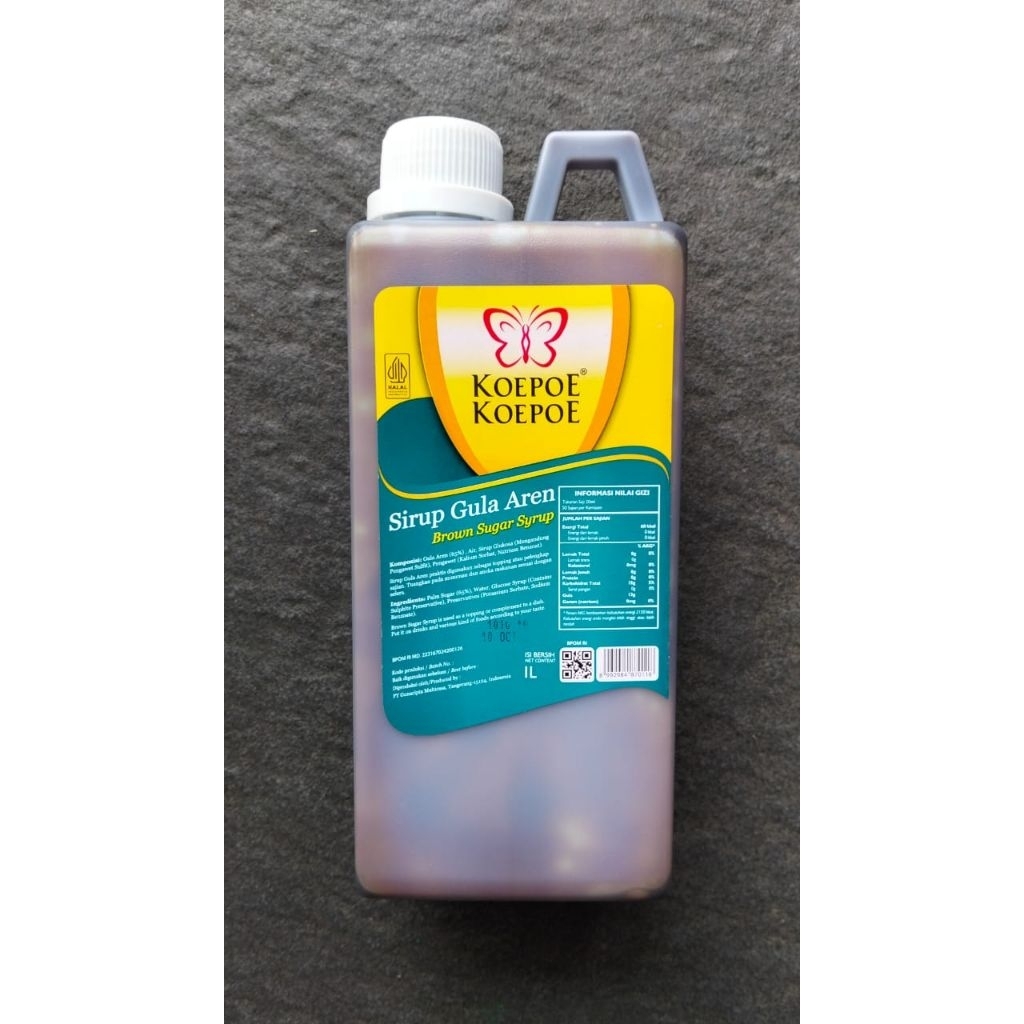 

Sirup Gula Aren Brown Sugar Syrup Koepoe Koepoe 1lt [ Original ]