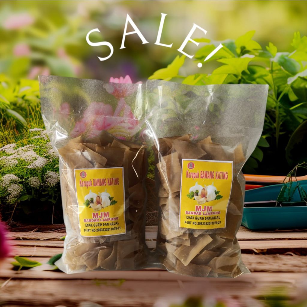 

[PAKET HEMAT] Kerupuk Bawang Kating MJM Mentah 500 Gram (2pc)