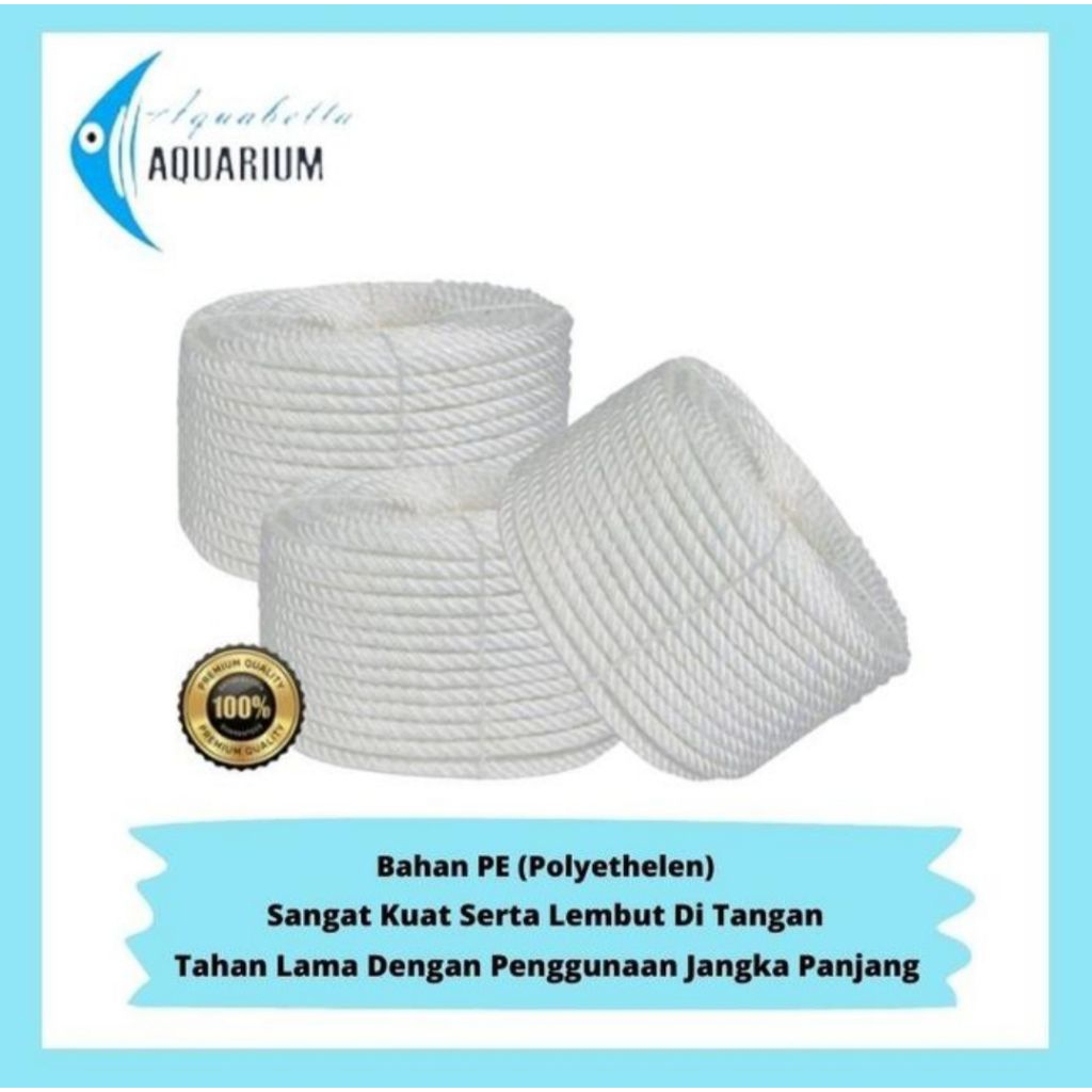 

Tali Tambang Nylon Besar Nilon 8mm 10mm 12mm Tampar Dadung Ikat Barang - 8 mm