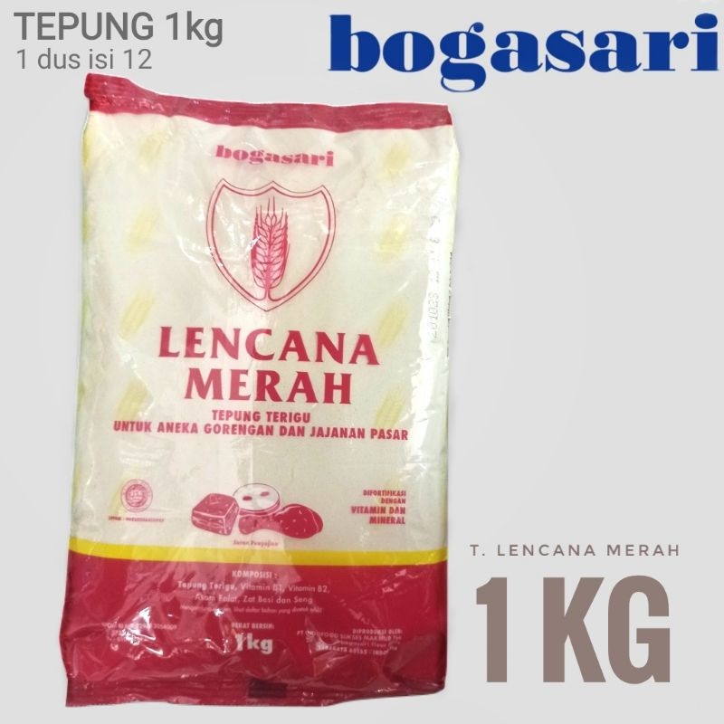 

Tepung Terigu Lencana Merah Bogasari 1 Kg Protein Rendah