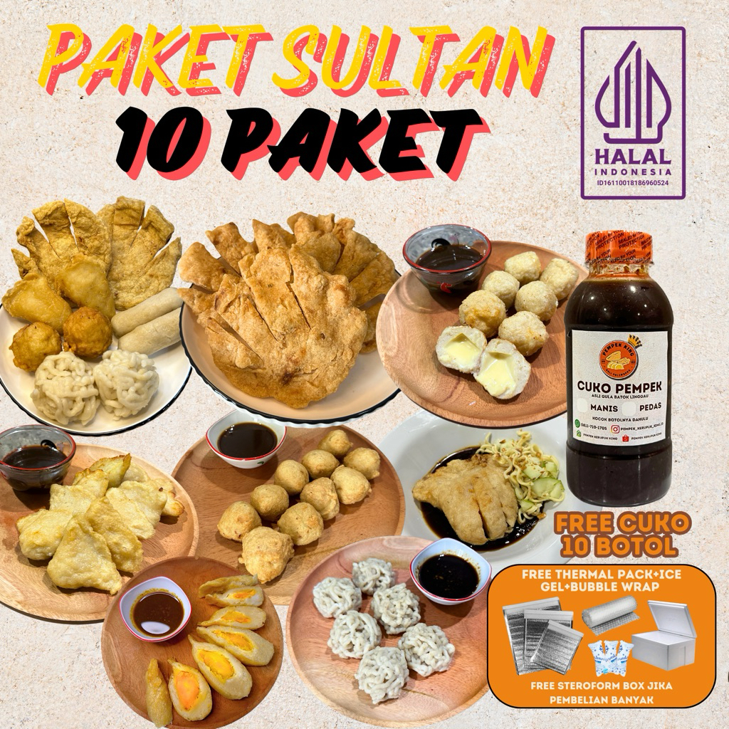 

[HALAL] PEMPEK SULTAN 10 PAKET REQUEST ASLI IKAN TENGGIRI FROZEN VAKUM MPEK MPEK ASLI PALEMBANG