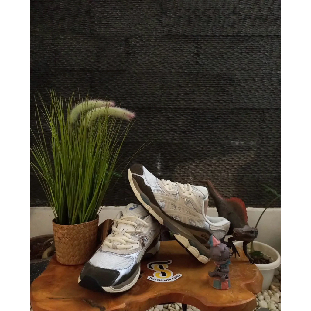 sepatu Asics gel-NYC Cream Black Brown