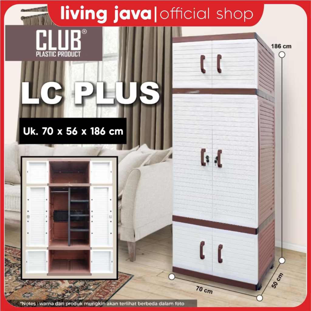 LEMARI PAKAIAN PLASTIK CLUB LC PLUS GANTUNG BANDUNG