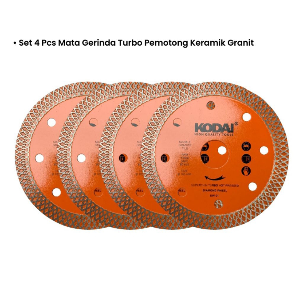 Mata gerinda turbo Kodai pemotong granit keramik