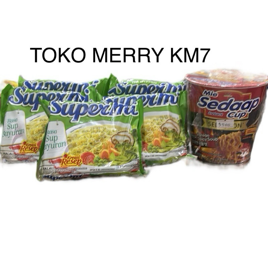 

(C2) COMBO HEMAT 5pcs SUPERMI SUP SAYURAN & MIE SEDAAP CUP KOREAN SPICY SOUP