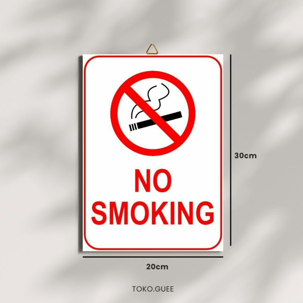 POSTER NO SMOKING AREA / DEKORASI LARANGAN MEROKOK / HIASAN DINDING NO SMOKING