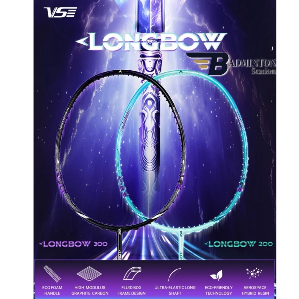 RAKET BADMINTON VS VENSON LONGBOW SERIES / ORIGINAL VSE LONGBOW SERIES BADMINTON RACKET