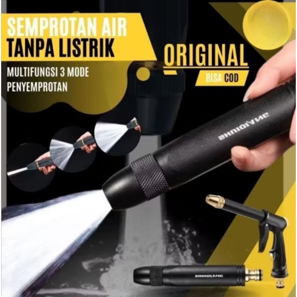 Alat semprotan air tanpa listrik untuk mencuci motor,mobil,ac + packing