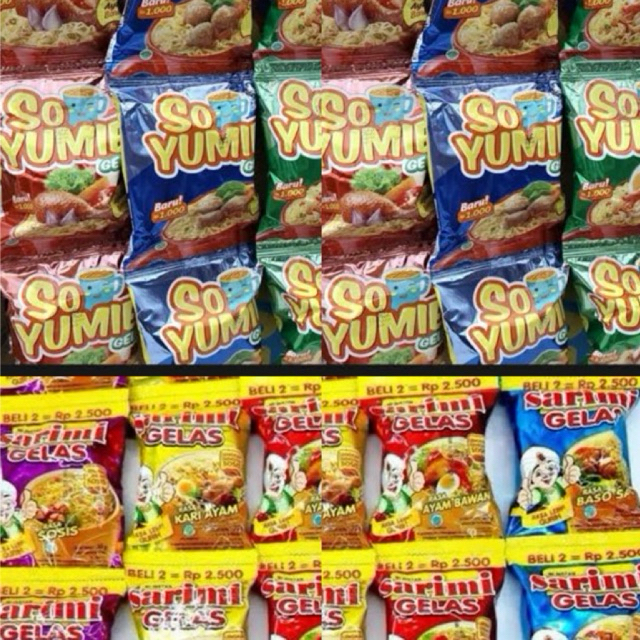 

sarimi so yumie gelas renceng isi 10 bungkus