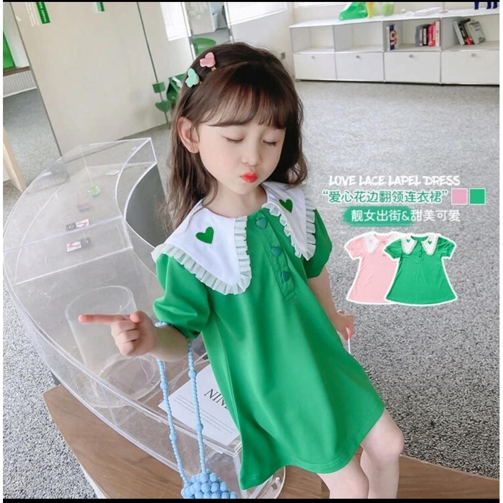kaos anak perempuan kaos model tunik junior  import premium size 4 sd 15th