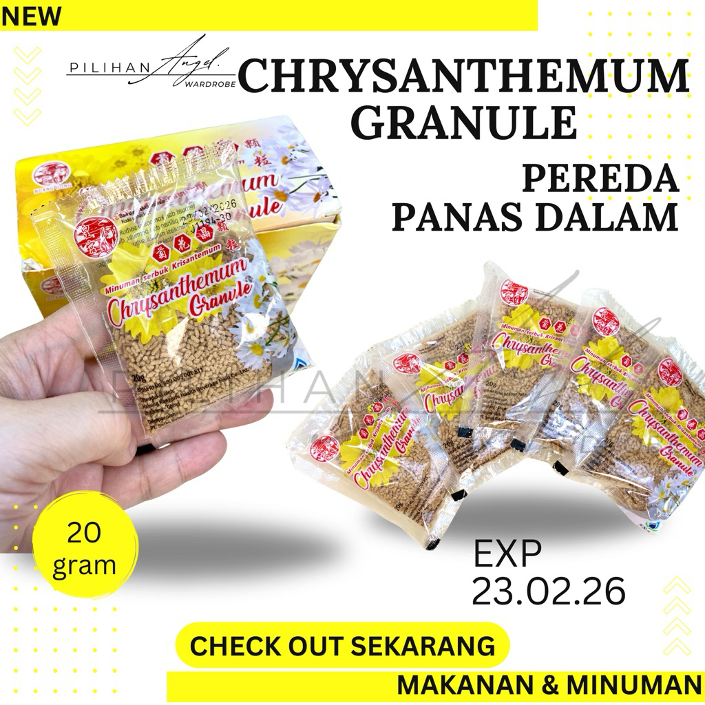 

ECER - CHRYSANTHEMUM GRANULE SSA / MINUMAN SERBUK KRISANTEMUM / PANAS DALAM DAN KESEHATAN / CI HUA CING SSA