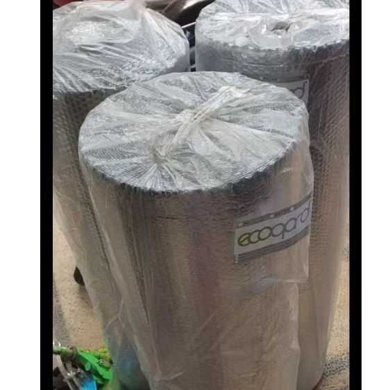 Bubble Alumunium Foil double side/ Peredam panas atap rumah uk 120cm x 25m tbl 4mm
