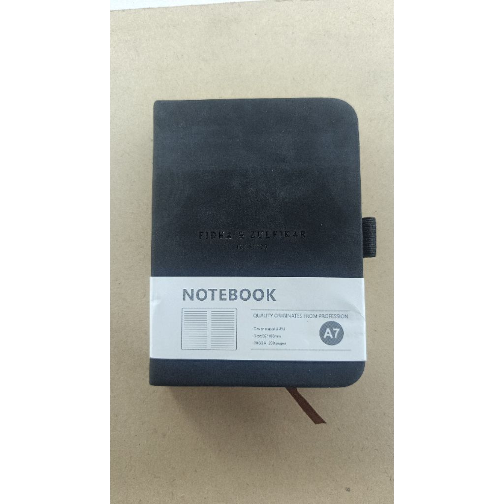 

Notebook cover kulit A7, buku diary catatan kecil Free logo