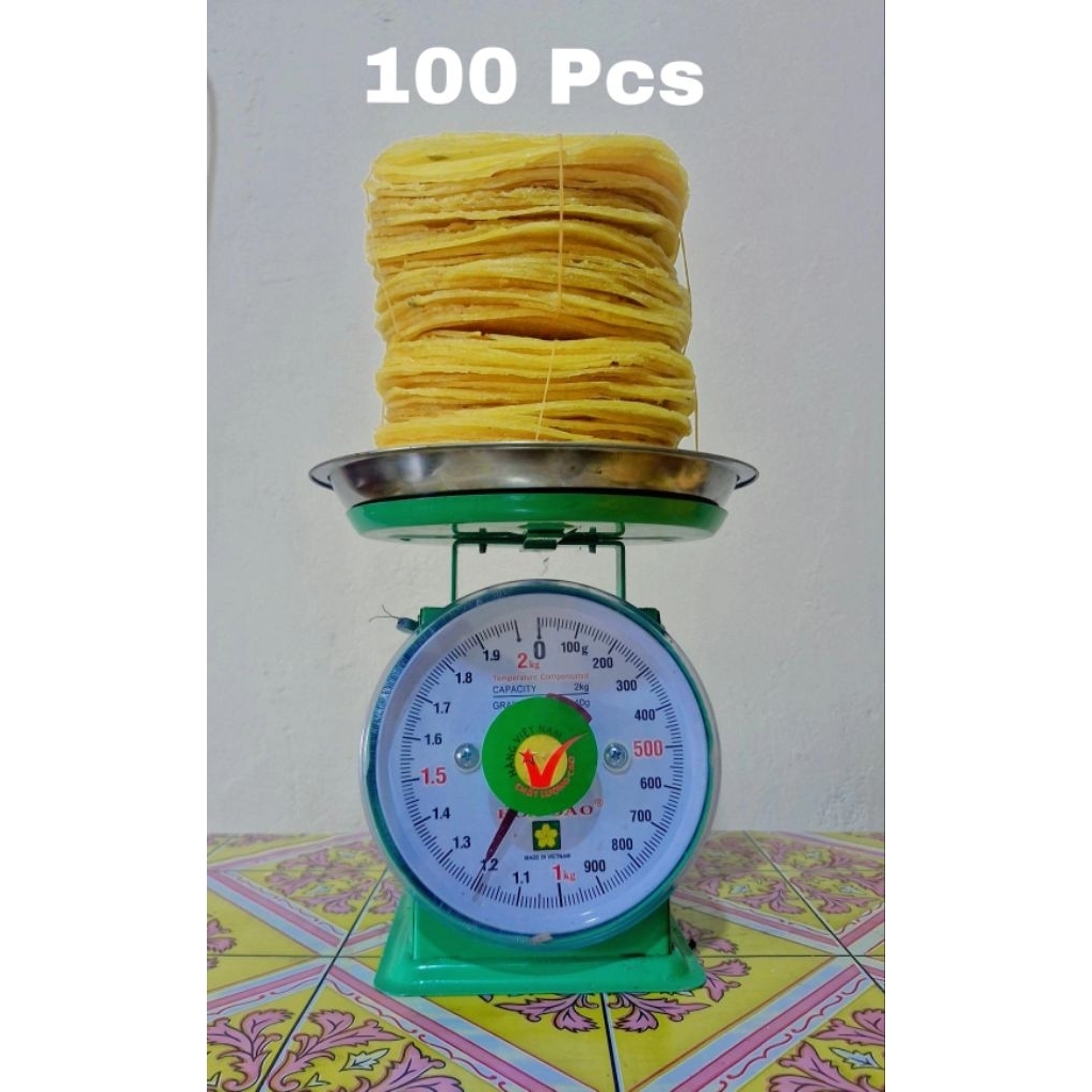 

100 Pcs Kerupuk Sate/Opak Singkong Kuning Khas Minang