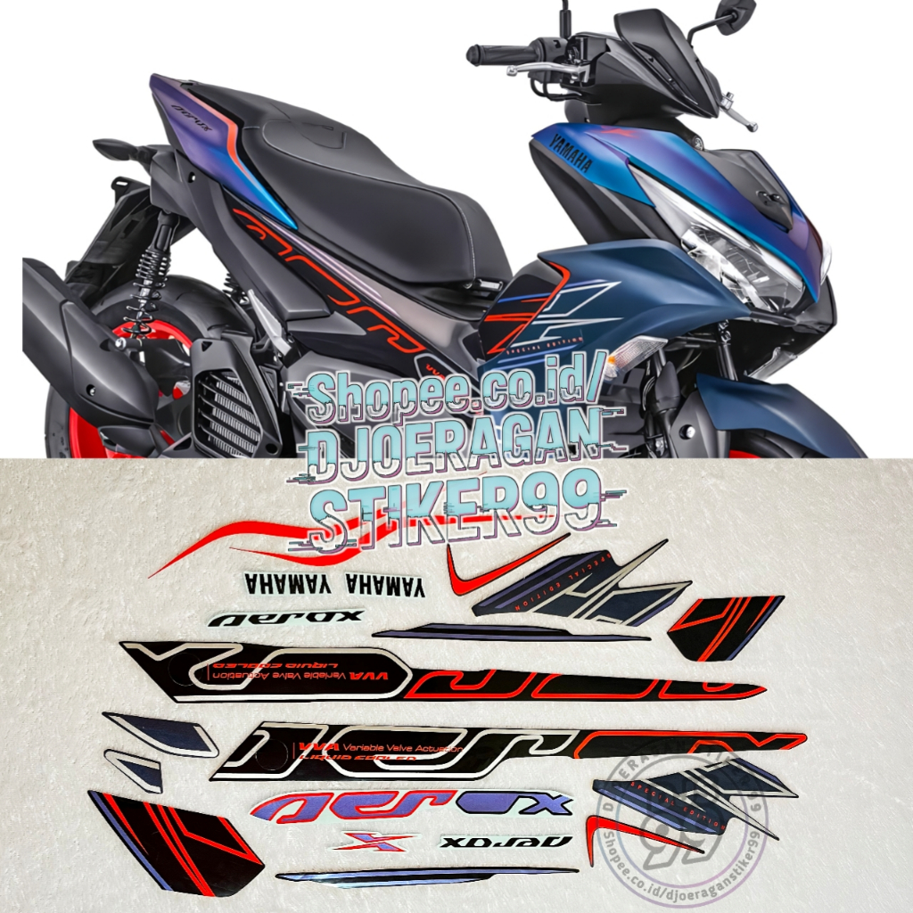 Striping Aerox 150 Cyber City 2023 Stiker Sticker Lis Yamah Aerox Cyber City 2023