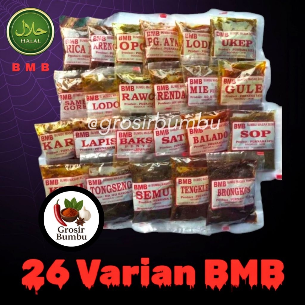 

26 VARIAN BUMBU BMB / BUMBU MASAK BUNDA / BUMBU MASAK INSTAN