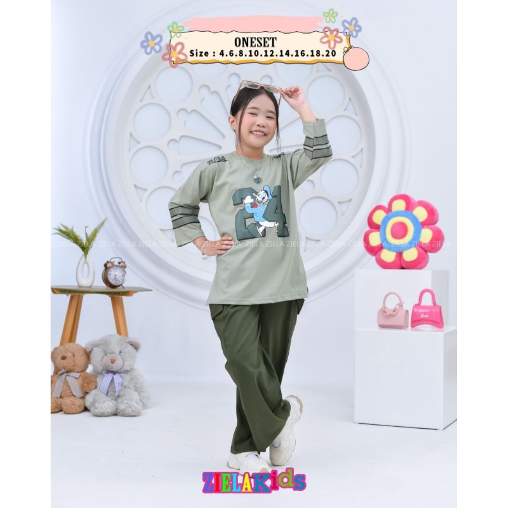[ORY ZIELA]SET CELANA BASEBOLL ANAK PEREMPUAN/SETELAN CELANA ANGKA ANAK PEREMPUAN/SET ANAK COMBED ZI
