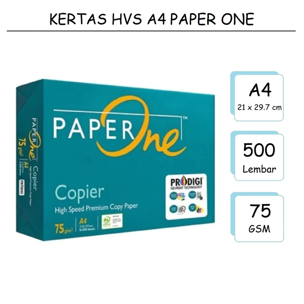 

Kertas HVS Putih A4 75Gr PaperOne