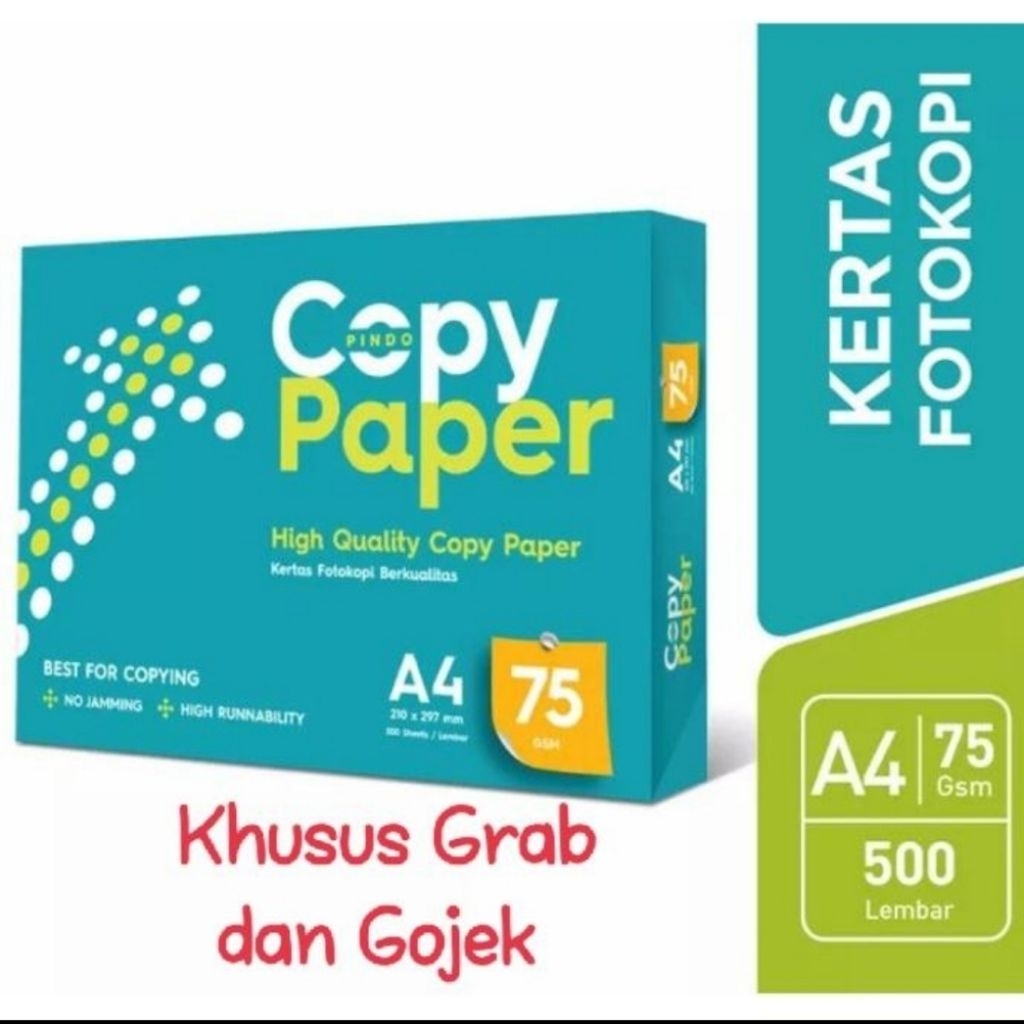 

Kertas HVS A4 75gr copy papaer Kertas foto copy ( khusus instan )
