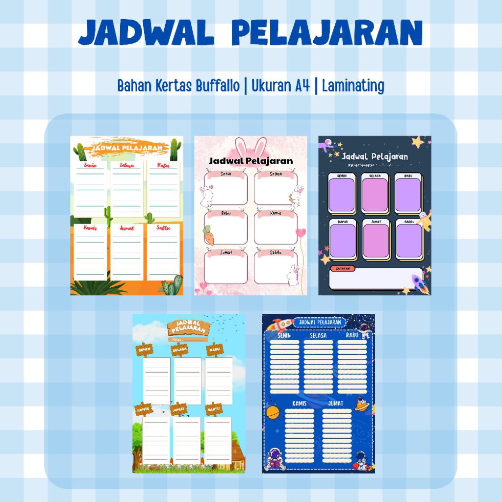 

Jadwal Pelajaran Laminating A4 lucu dan unik Jadwal Pelajaran Sekolah