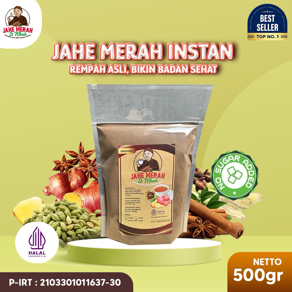 

Jahe Merah Si Mbah Bubuk Original (Sangrai)