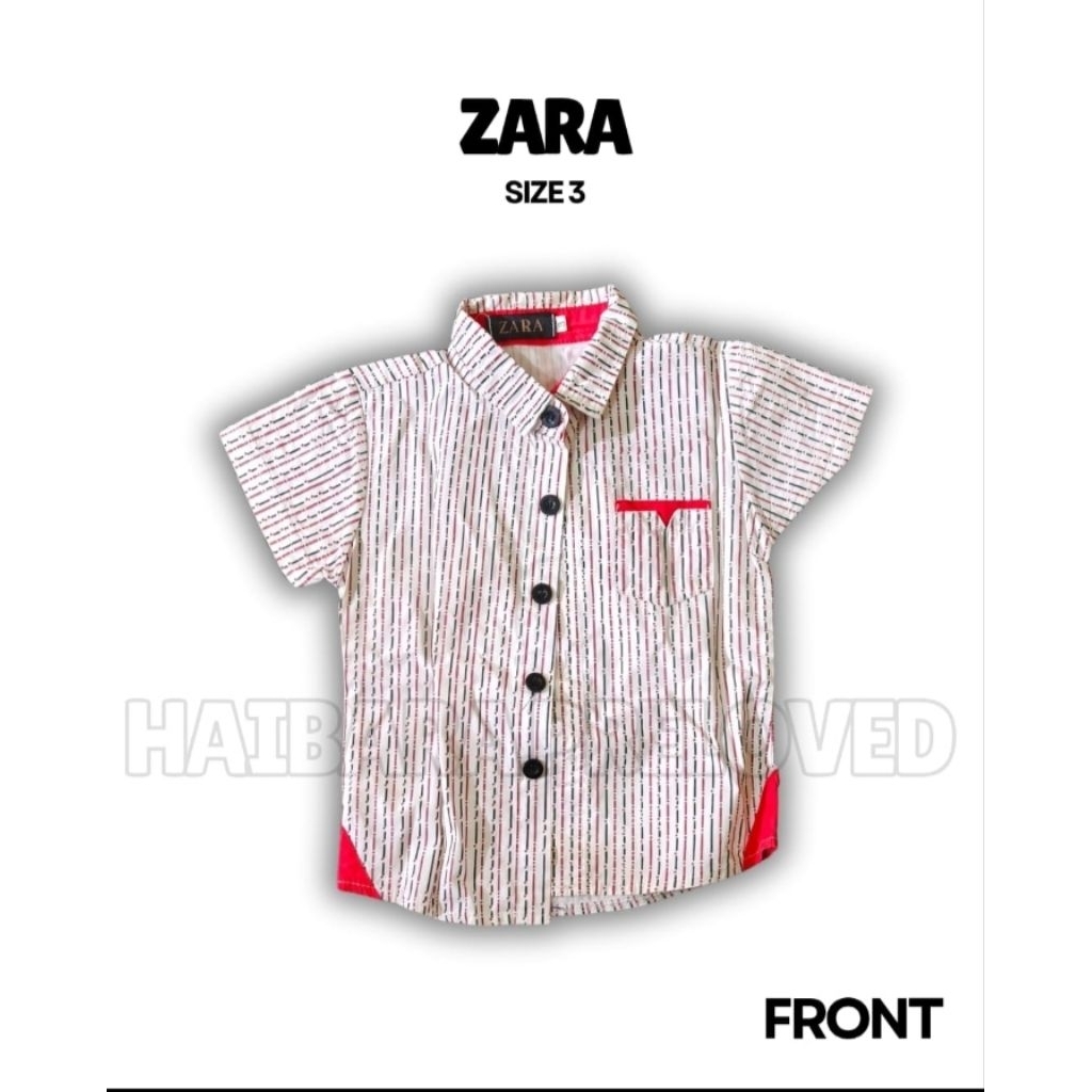 PRELOVED KEMEJA ZARA ANAK LAKI LAKI