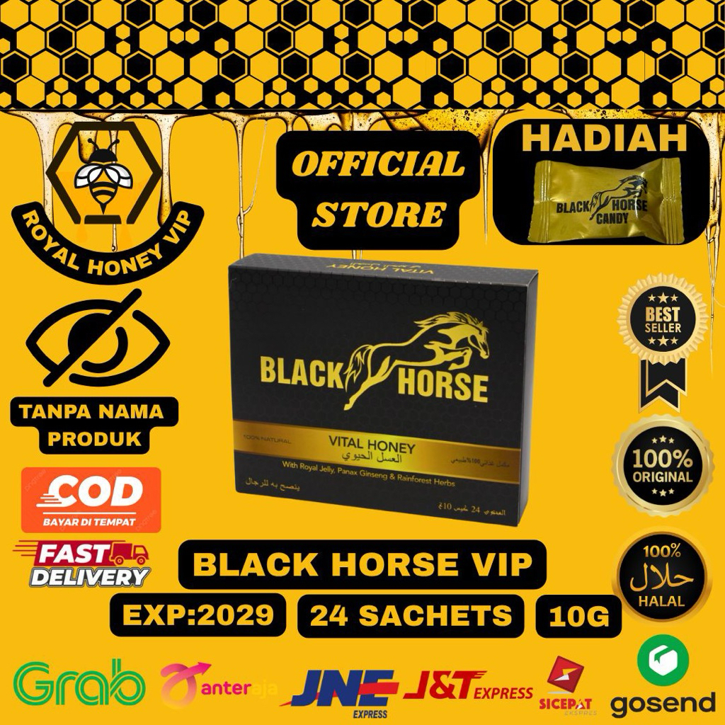 

Black Horse Vital Honey VIP Original 1 BOX=24 sachet