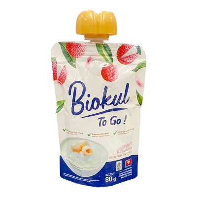 

Biokul To Go Yogurt with Nata De Coco Rasa Leci 80 Gr